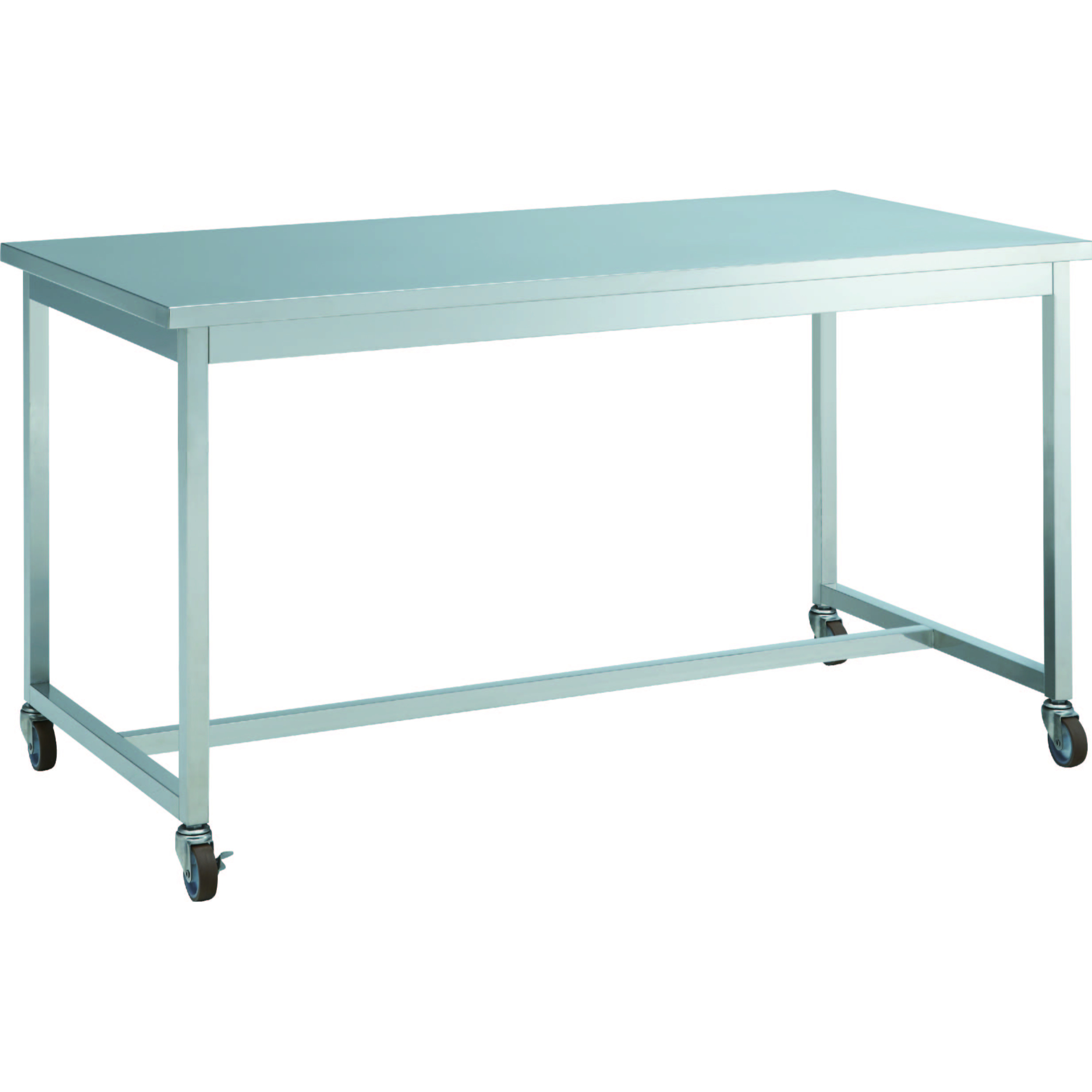 【作業台】ステンレス作業台 片面 キャスタータイプ 棚無 引出し無 600×750×850mm